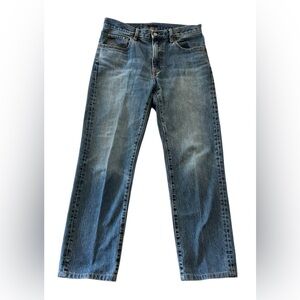 Uniqlo Jeans Mens 31x31 Blue Straight Leg Middle Rise Kaihara Denim 100% Cotton